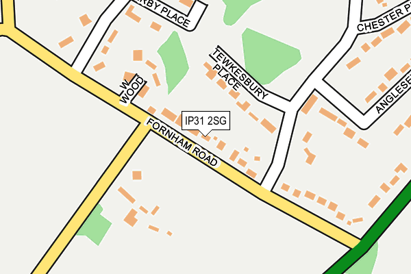 IP31 2SG map - OS OpenMap – Local (Ordnance Survey)