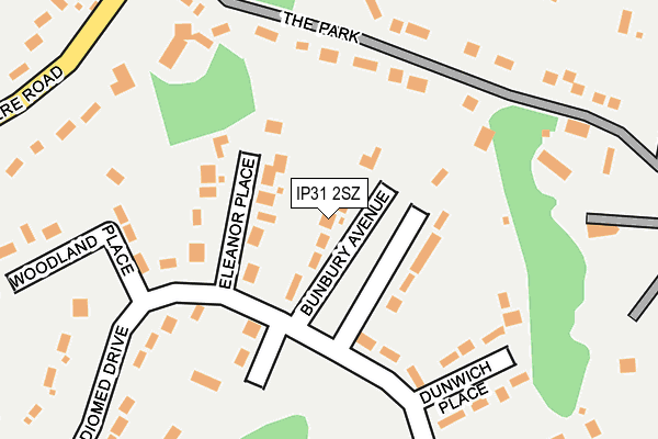 IP31 2SZ map - OS OpenMap – Local (Ordnance Survey)