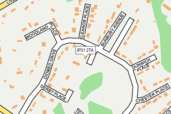 IP31 2TA map - OS OpenMap – Local (Ordnance Survey)