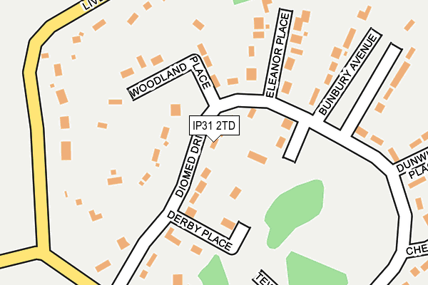 IP31 2TD map - OS OpenMap – Local (Ordnance Survey)