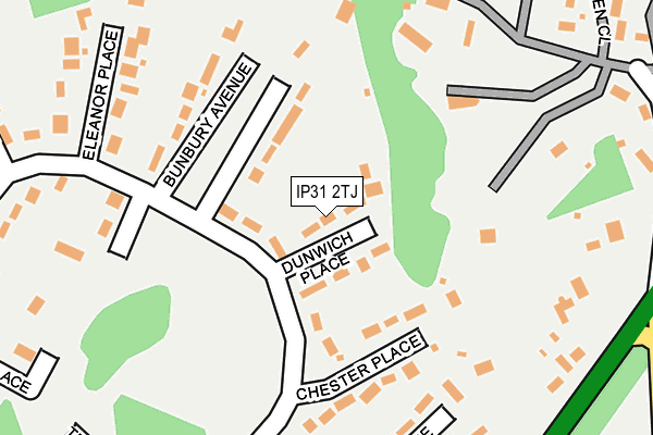 IP31 2TJ map - OS OpenMap – Local (Ordnance Survey)