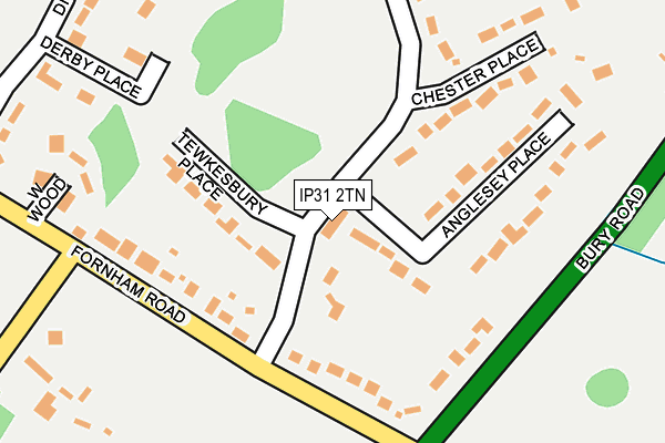 IP31 2TN map - OS OpenMap – Local (Ordnance Survey)