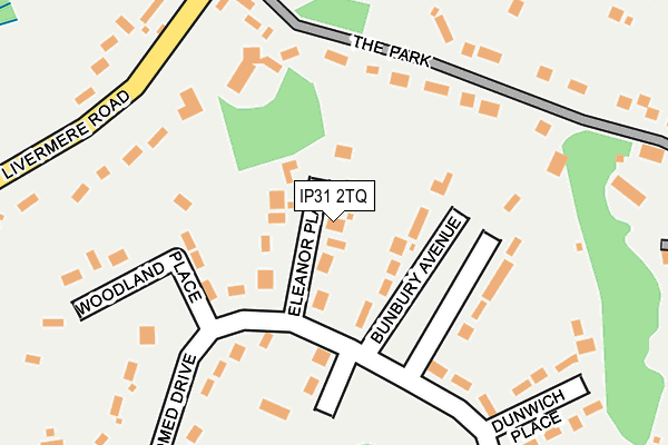 IP31 2TQ map - OS OpenMap – Local (Ordnance Survey)