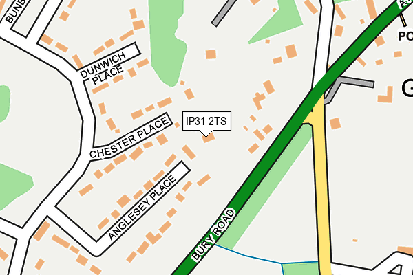 IP31 2TS map - OS OpenMap – Local (Ordnance Survey)