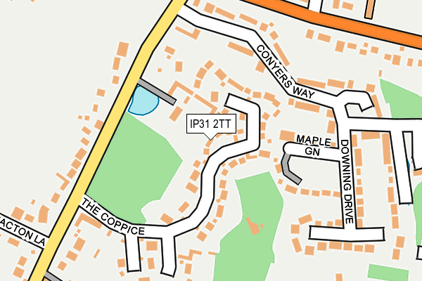 IP31 2TT map - OS OpenMap – Local (Ordnance Survey)