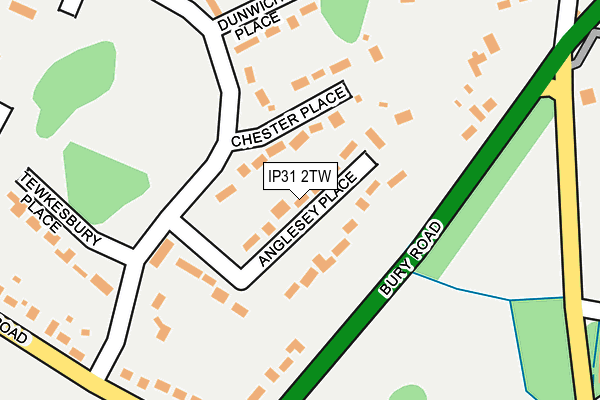 IP31 2TW map - OS OpenMap – Local (Ordnance Survey)