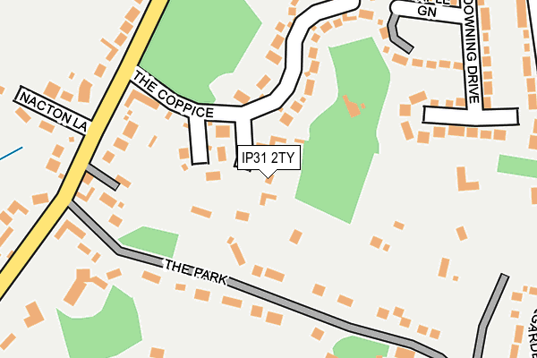 IP31 2TY map - OS OpenMap – Local (Ordnance Survey)