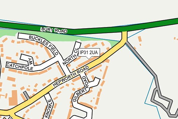 IP31 2UA map - OS OpenMap – Local (Ordnance Survey)