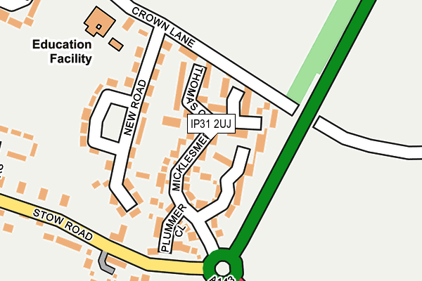 IP31 2UJ map - OS OpenMap – Local (Ordnance Survey)