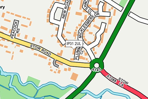 IP31 2UL map - OS OpenMap – Local (Ordnance Survey)