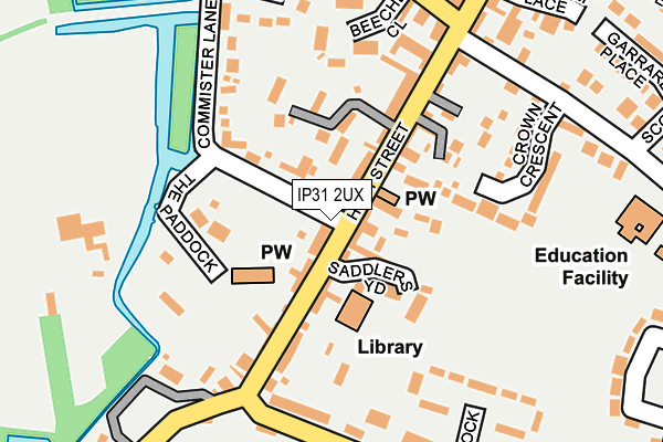 IP31 2UX map - OS OpenMap – Local (Ordnance Survey)