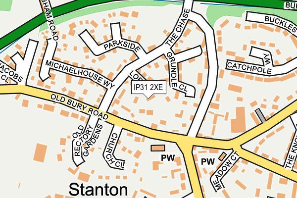 IP31 2XE map - OS OpenMap – Local (Ordnance Survey)