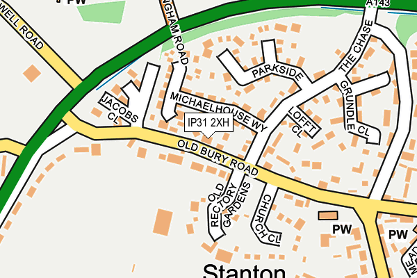 IP31 2XH map - OS OpenMap – Local (Ordnance Survey)