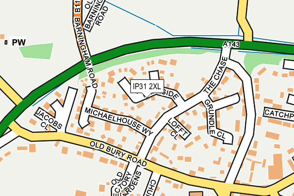 IP31 2XL map - OS OpenMap – Local (Ordnance Survey)