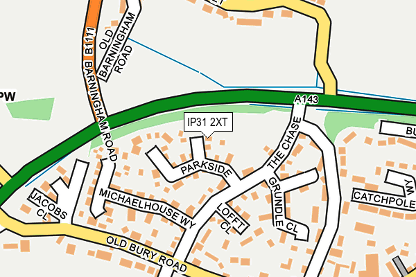 IP31 2XT map - OS OpenMap – Local (Ordnance Survey)