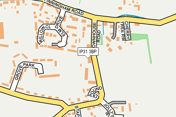 IP31 3BP map - OS OpenMap – Local (Ordnance Survey)