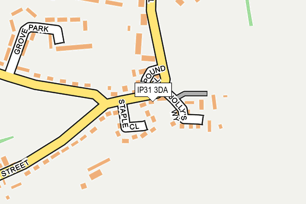 IP31 3DA map - OS OpenMap – Local (Ordnance Survey)
