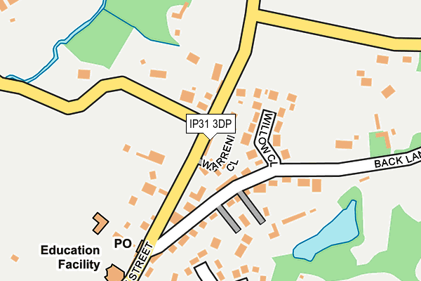 IP31 3DP map - OS OpenMap – Local (Ordnance Survey)