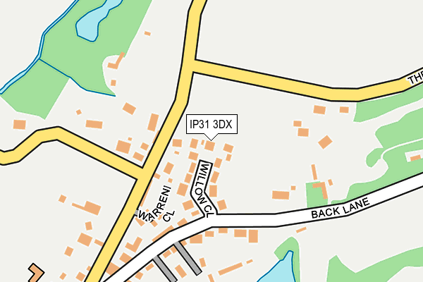 IP31 3DX map - OS OpenMap – Local (Ordnance Survey)