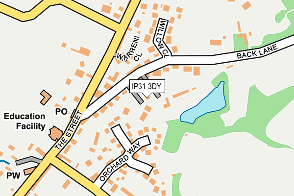 IP31 3DY map - OS OpenMap – Local (Ordnance Survey)