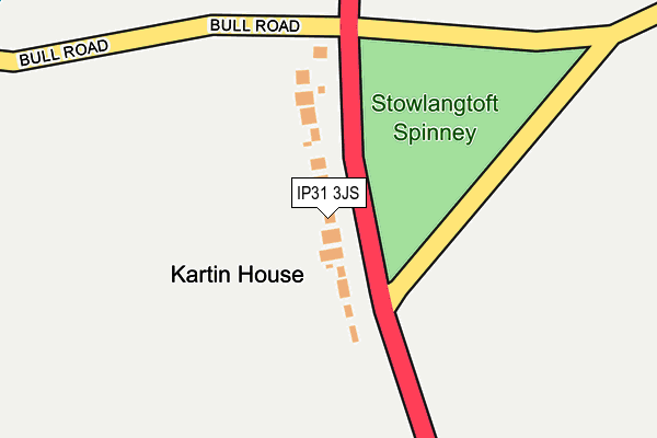 IP31 3JS map - OS OpenMap – Local (Ordnance Survey)