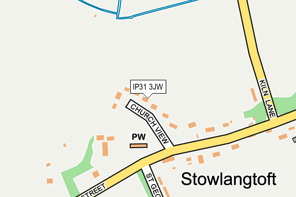 IP31 3JW map - OS OpenMap – Local (Ordnance Survey)