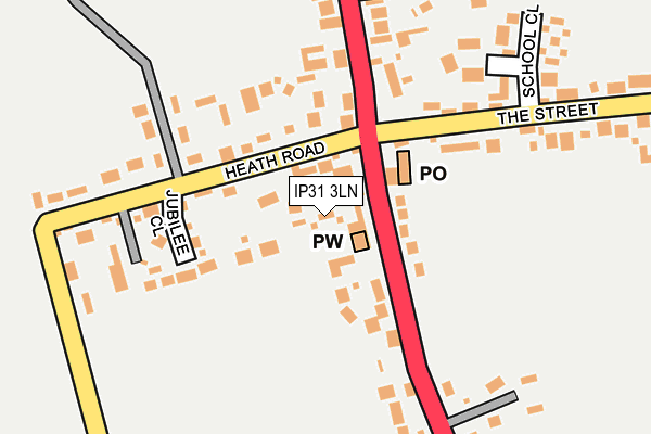 IP31 3LN map - OS OpenMap – Local (Ordnance Survey)