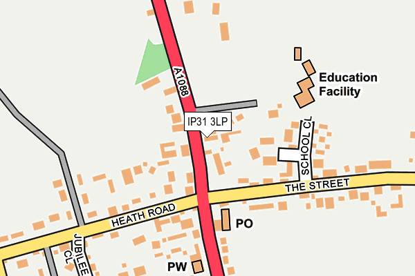 IP31 3LP map - OS OpenMap – Local (Ordnance Survey)