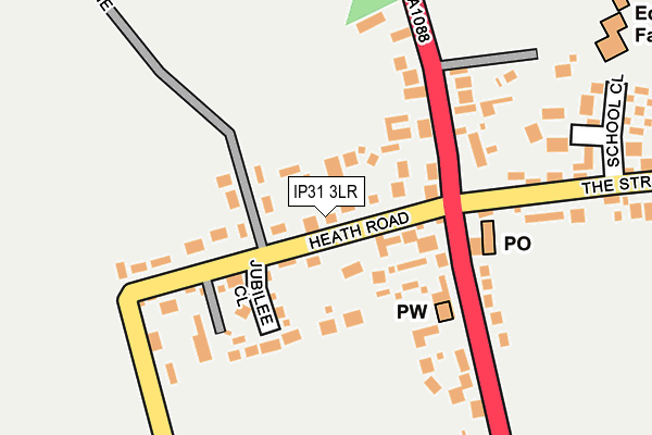 IP31 3LR map - OS OpenMap – Local (Ordnance Survey)