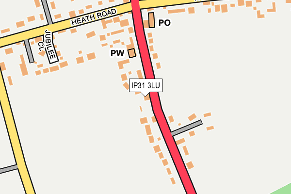 IP31 3LU map - OS OpenMap – Local (Ordnance Survey)