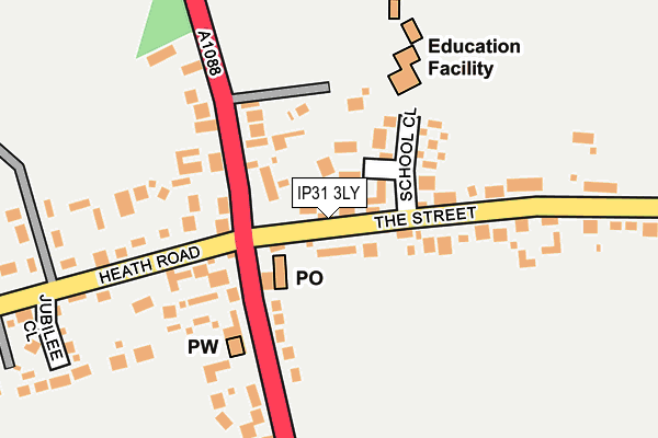 IP31 3LY map - OS OpenMap – Local (Ordnance Survey)