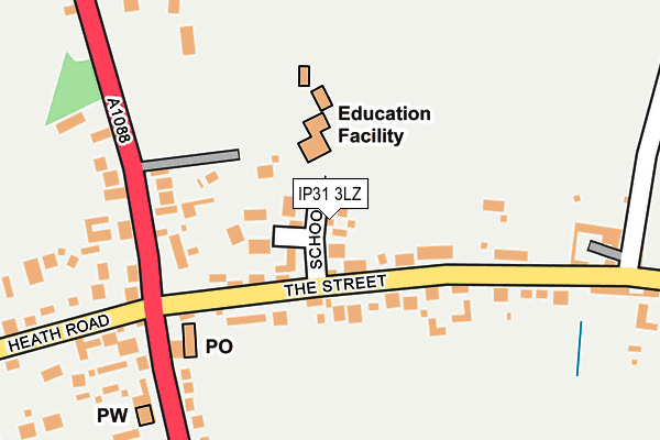 IP31 3LZ map - OS OpenMap – Local (Ordnance Survey)