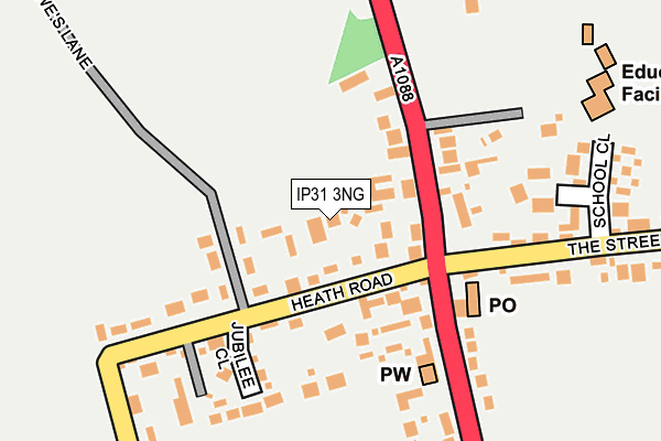 IP31 3NG map - OS OpenMap – Local (Ordnance Survey)