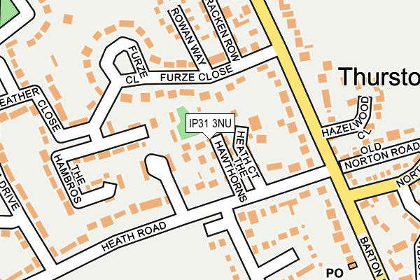 IP31 3NU map - OS OpenMap – Local (Ordnance Survey)