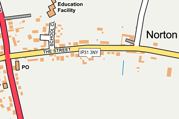 IP31 3NY map - OS OpenMap – Local (Ordnance Survey)