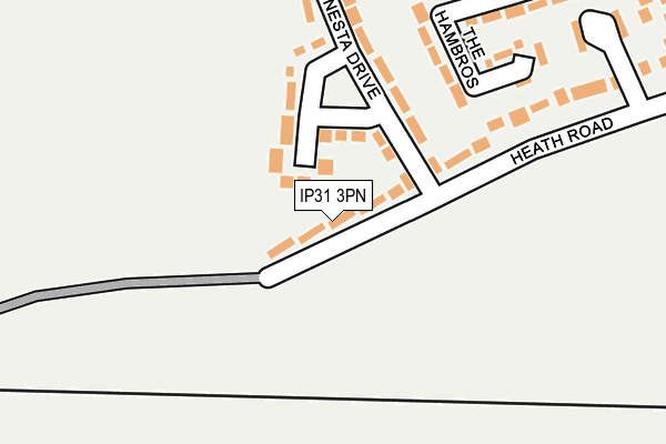 IP31 3PN map - OS OpenMap – Local (Ordnance Survey)