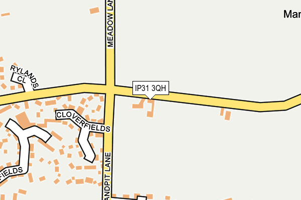 IP31 3QH map - OS OpenMap – Local (Ordnance Survey)