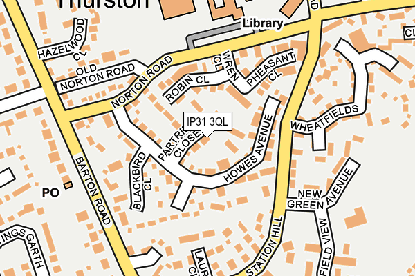 IP31 3QL map - OS OpenMap – Local (Ordnance Survey)