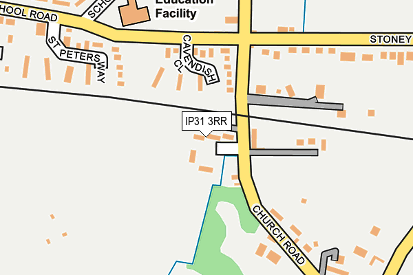 IP31 3RR map - OS OpenMap – Local (Ordnance Survey)