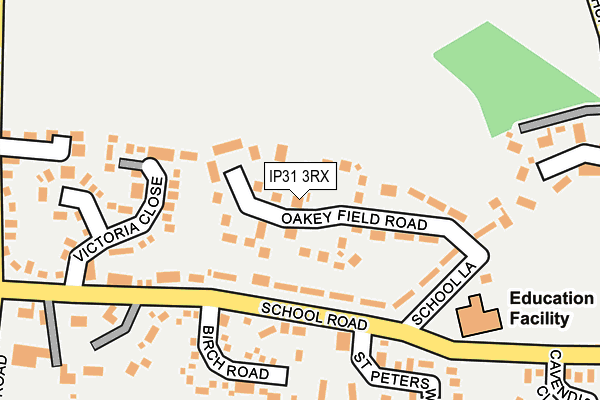 IP31 3RX map - OS OpenMap – Local (Ordnance Survey)