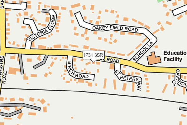 IP31 3SR map - OS OpenMap – Local (Ordnance Survey)