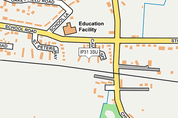 IP31 3SU map - OS OpenMap – Local (Ordnance Survey)