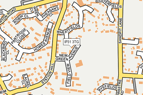 IP31 3TG map - OS OpenMap – Local (Ordnance Survey)