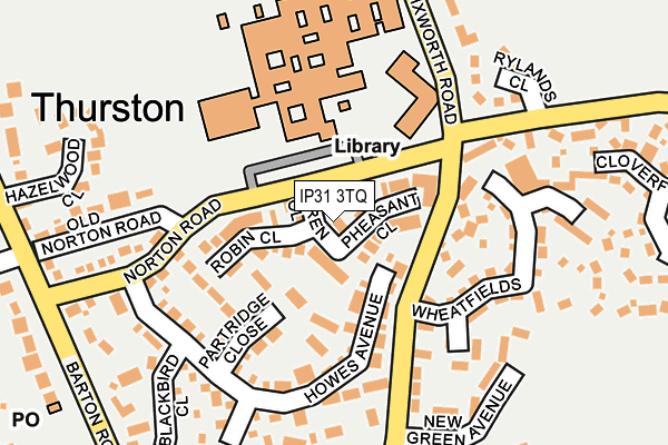 IP31 3TQ map - OS OpenMap – Local (Ordnance Survey)