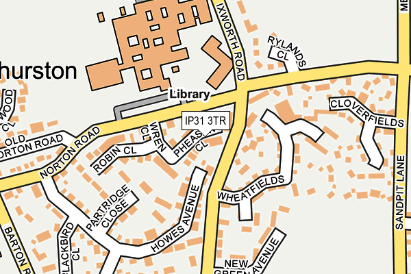 IP31 3TR map - OS OpenMap – Local (Ordnance Survey)