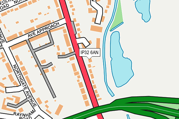 IP32 6AN map - OS OpenMap – Local (Ordnance Survey)