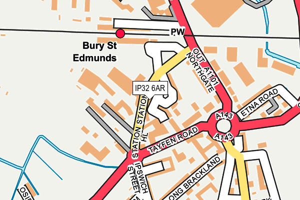 IP32 6AR map - OS OpenMap – Local (Ordnance Survey)