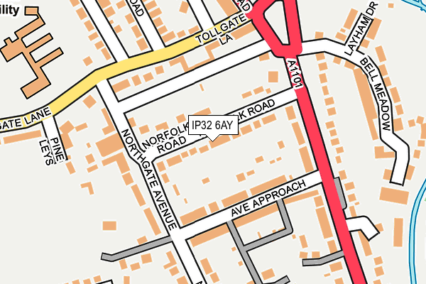 IP32 6AY map - OS OpenMap – Local (Ordnance Survey)