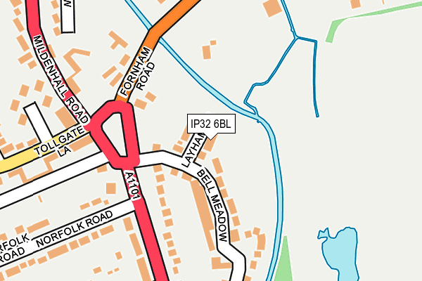 IP32 6BL map - OS OpenMap – Local (Ordnance Survey)