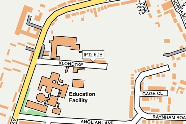 IP32 6DB map - OS OpenMap – Local (Ordnance Survey)